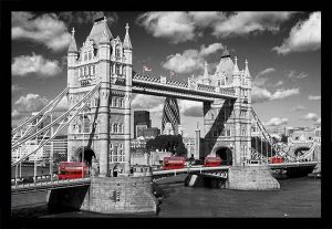 London Tower Bridge - black